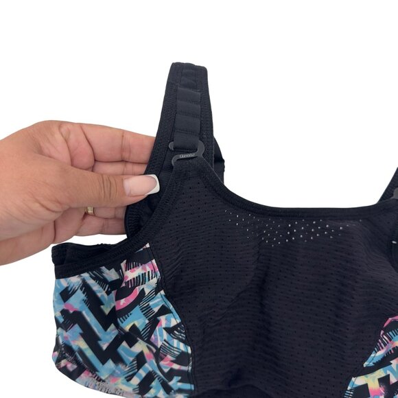 Glamorise Womens Plus Size 36C MagicLift Adjustable Support Sport Bra Multicolor - Picture 12 of 15